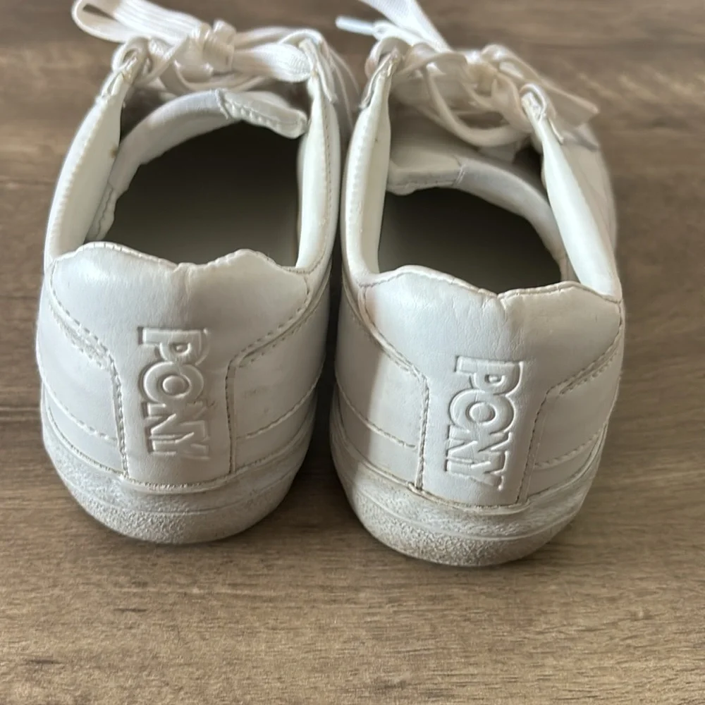 Pony white lace up sneakers size 4.5